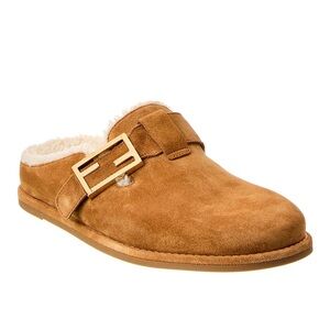 Brand New Fendi FF Shearling mules & clogs
